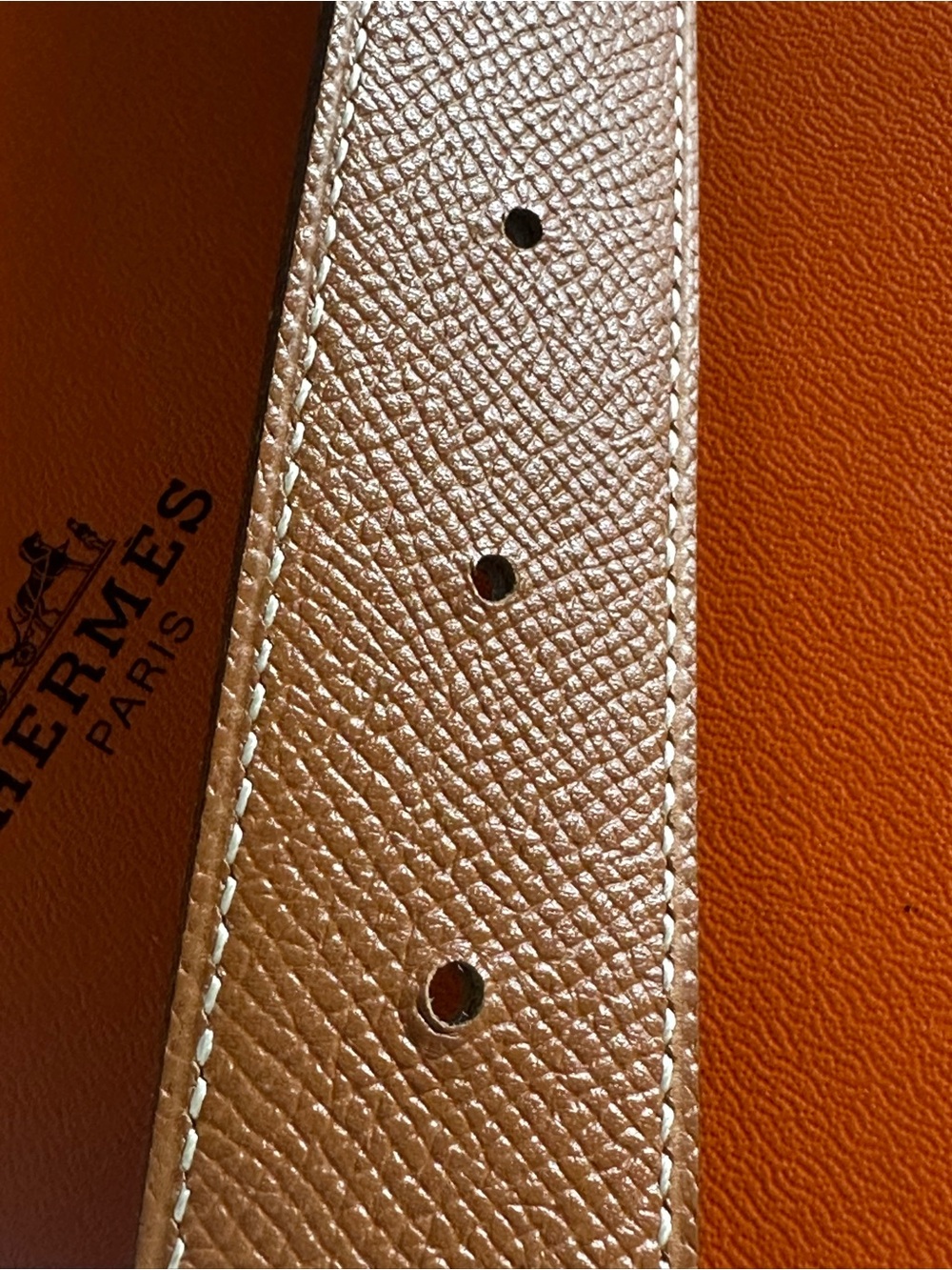 Hermès Constance H Belt 32mm Reversible Black Gold Size 65 Vintage - Picture 15 of 16